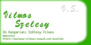 vilmos szelesy business card